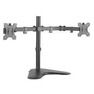 Suporte Ergonômico Articulado de Mesa, 2 Monitores 17" a 32", Ajuste de Altura, Até 8kg por Monitor, Preto, T1224N, ELG