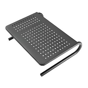 Suporte Organizador de Mesa, para Monitor até 32", Altura 10cm, Ventilado, Suporte Até 20kg, Preto, DSK02, ELG