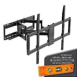 Suporte Articulado de Parede para TV 60” a 120”, 120kg, VESA 900x600, Preto, ELG A02V9XL