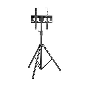 Suporte Pedestal Tipo Tripé para TV, 32" a 55", Suporte Até 35kg, Altura Ajustável 124-188cm, Preto, A06V4_TP, ELG