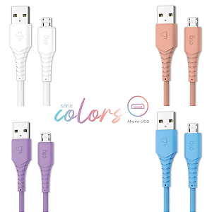 Cabo Micro USB, Sincronização e Recarga 12W 2.4A, PVC Emborrachado Ultra Flexível, 1,2 metro,
