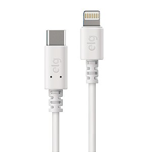 Cabo USB Tipo-C para Lightning, Sincronização e Carga Rápida 15W 3A, Malha Trançada, 2 metros, TCL20, ELG