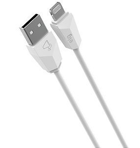 Cabo Lightning, Sincronização e Recarga 12W 2.4A, Ultra Flexível, 1 metro, Branco, S810, ELG