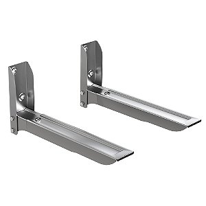 Suporte Universal para Fornos e Micro-ondas, Haste Ajustável 28,4 a 41,4 cm, Suporte Até 30 kg, Prata, MW05SL, ELG