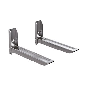 Suporte de Parede Universal para Fornos e Micro-ondas, Haste Ajustável 28,4 a 41,4 cm, Suporte Até 30 kg, Prata, MW05SL, ELG