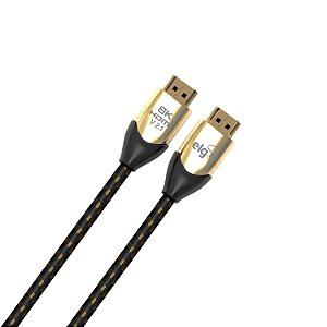 Cabo HDMI Premium 2.1, Reforçado, 8K Ultra High Speed, 144Hz/180Hz, 2 metros, Preto, HS8K20, ELG