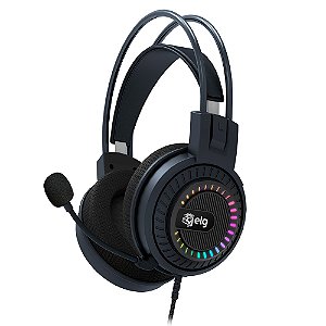 Headset Gamer Mizar, 3D Surround 7.1, RGB, Microfone Omnidirecional, Cabo Nylon USB, Preto, HGMZ, ELG