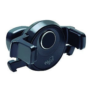 Suporte Veicular Tipo Garra, Encaixe Saída de Ar, Ajuste de Inclinação e Rotação, Trava Automática, Preto, CH357A, ELG