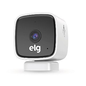 Câmera de Segurança Interna, Full HD 1080p, Wi-Fi, Babá Eletrônica, Imagem Colorida, Botão SOS, Branco, SHCI603, ELG