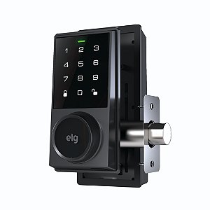 Fechadura Digital Smart Lock, Senha Numérica Touchscreen, IP54, Até 50 Usuários, Preto, SCFD100PR, ELG