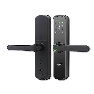 Fechadura Digital Biométrica, Wi-Fi, 5 Modos de Abertura Biometria Senha Cartão App Chave, Preto, SHFB700, ELG