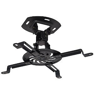 Suporte de Teto para Projetor Universal ELG PRO100B Até 13,5kg, Giro 360°, Inclinação ±15°, Compatível com Teto Inclinado