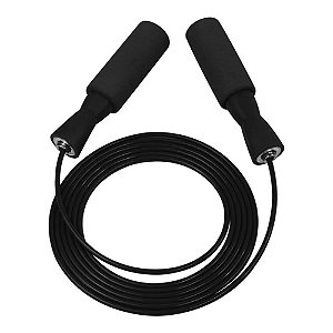 Corda de Pular Speed Rope, Rolamento Profissional, Giro Suave, Cabo Revestido, Não Embola, Leve e Resistente, 3 Metros