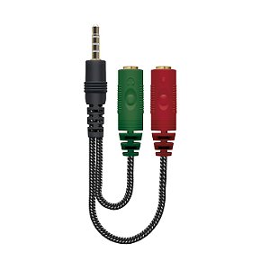 Adaptador de Áudio P2 para P3 3,5mm ELG, AAVGP3 – Fone e Microfone para Consoles e Smartphones