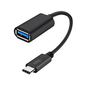 Cabo USB-C para USB-A ELG USB 3.0 20cm para Carga e Transferência de Dados, Preto - Plug and Play