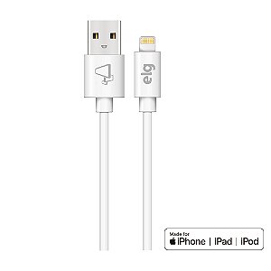 Cabo Lightning ELG Certificado Apple 12W 2.4A PVC Reforçado, Branco