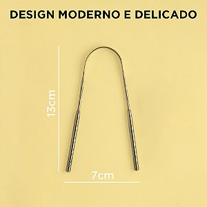 Raspador de Língua Inox Antibacteriano, Higiene Bucal, Hálito Fresco, Limpeza Profunda, Elimina Mau Hálito