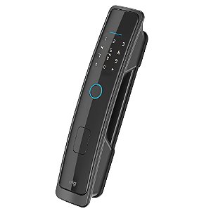 Fechadura Biométrica Inteligente Wi-Fi SHFP703 5 Modos de Abertura RFID Senha App Puxador Preto ELG