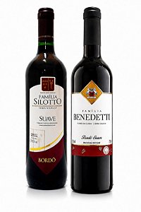 kit vinho suave tinto de mesa