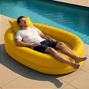 Puff Impermeavel De Descanso Grande Área Interna E Externa