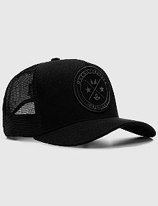 Boné Trucker Brasão All Black MVCK