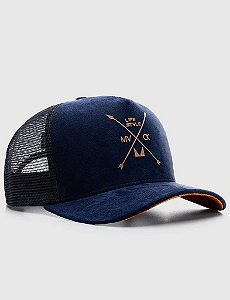 Boné Trucker Texas Camurça Marinho MVCK