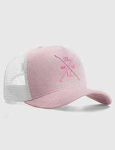 Boné Trucker Texas Camurça Rosê MVCK