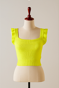 Blusinha Feminina Canelada com Babados