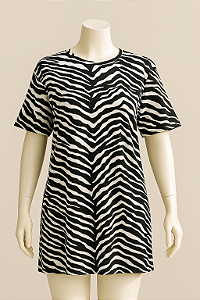 vestido zebra print
