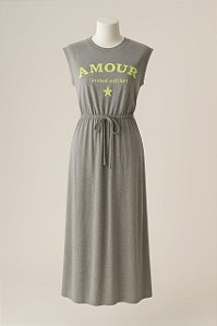 Vestido Cinza Casual “Amour”