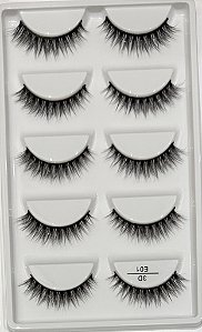 Cílios 3D E01 5 pares