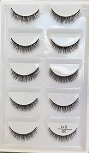 Cílios postiços 05 pares modelo E14