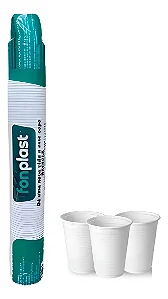 Copo Descartável Fonplast 180ml Branco 100 Unid