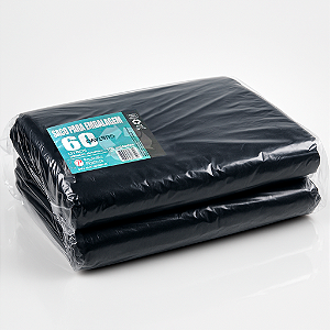 Saco de Lixo Preto 60L 100 Unidades