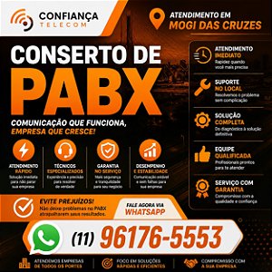 Conserto de PABX em Mogi das Cruzes (11) 2011-4286
