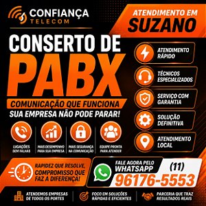 Conserto de PABX em Suzano (11) 2011-4286