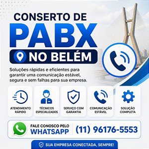 Conserto de PABX no Belém (11) 2011-4286