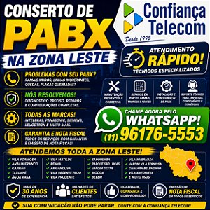 Conserto de PABX na Vila Formosa
