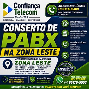 Conserto de PABX na Vila Carrão
