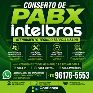 Conserto de PABX Intelbras (11) 2011-4286