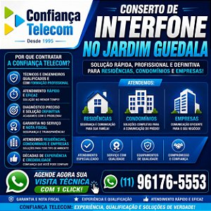 Conserto de Interfone no Jardim Guedala