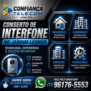 Conserto de Interfone no Jardim Leonor