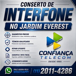 Conserto de Interfone no Jardim Everest