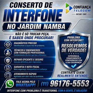 Conserto de Interfone no Jardim Namba