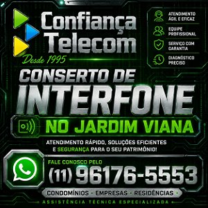 Conserto de Interfone no Jardim Viana