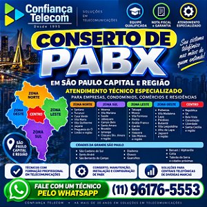Conserto de Central PABX (11) 2011-4286