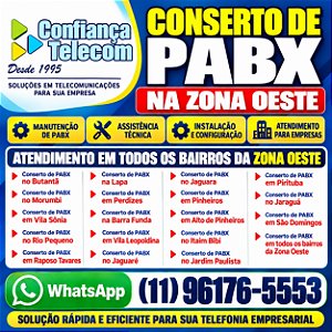 Conserto de PABX na Zona Oeste (11) 2011-4286