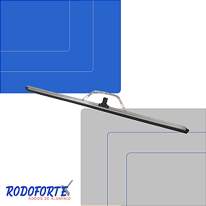 Rodo Alumínio Duplo C/Reforço 1Mt