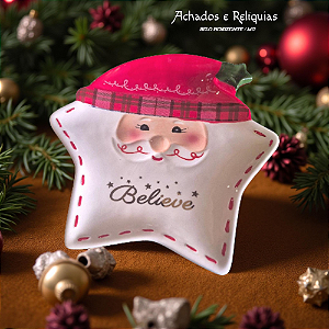Prato Noel Estrela “Believe” – Encanto para Servir no Natal