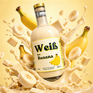 Weiß Banana 750ml - Licor Chocolate Branco c/ Banana